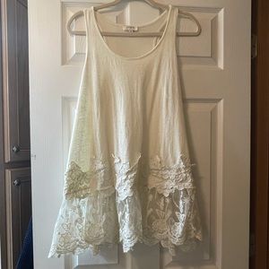 Cream Lace Tank